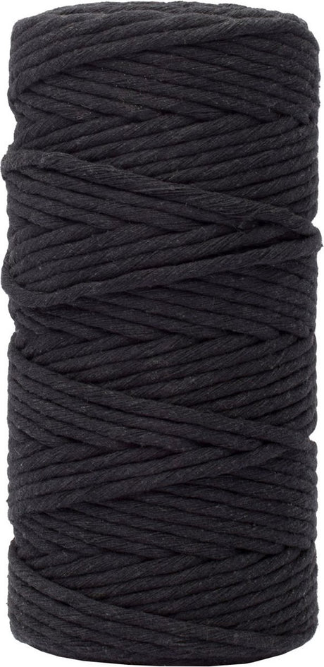 Vaessen creative macrame touw - zwart - 3mmx100m