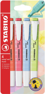 Stabilo swing cool - markeerstift - set met 4 stuks