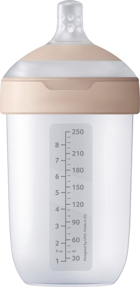 Difrax lovi babyfles dynamisch - mammafeel - 250 ml - roze - 1 stuk