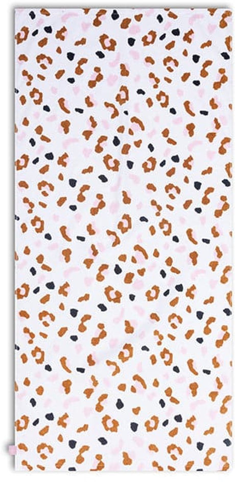 Swim essentials - strandlaken - 135 x 65 cm- handdoek - luipaardprint - 100% katoen - kaki