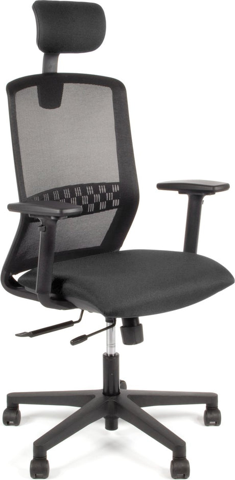 Linea tekna 01 pt - bureaustoel - ergonomisch en1335 - met hoofdsteun - multi verstelbaar- zwart