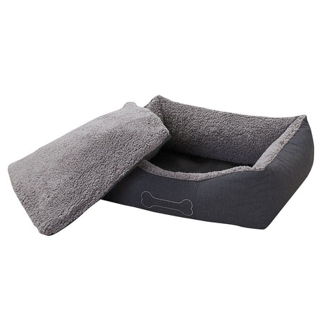 Sun garden luxe hondenmand lucky + kussen 59x67x20cm grijs