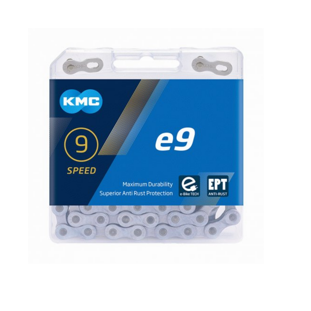 KMC E9 EPT Fietsketting 136 schakels Zilver