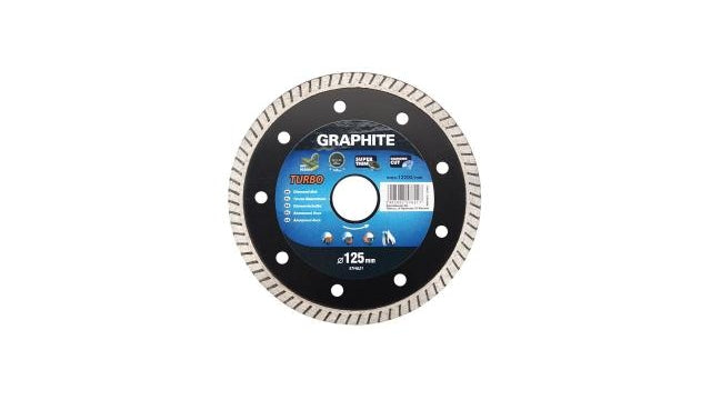 Graphite graphite diamantschijf 125x22x6,0x1,4mm turbo super dun mpa en13236