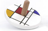 Bajo houten tol mondriaan. 7x7x5,7 cm. 3
