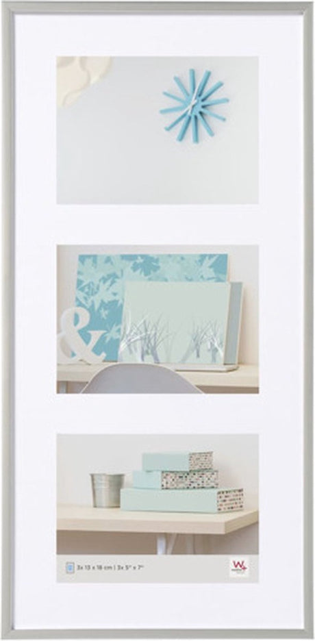 Walther new lifestyle - kunststof galerij - fotoformaat 3x13x18 cm - zilver