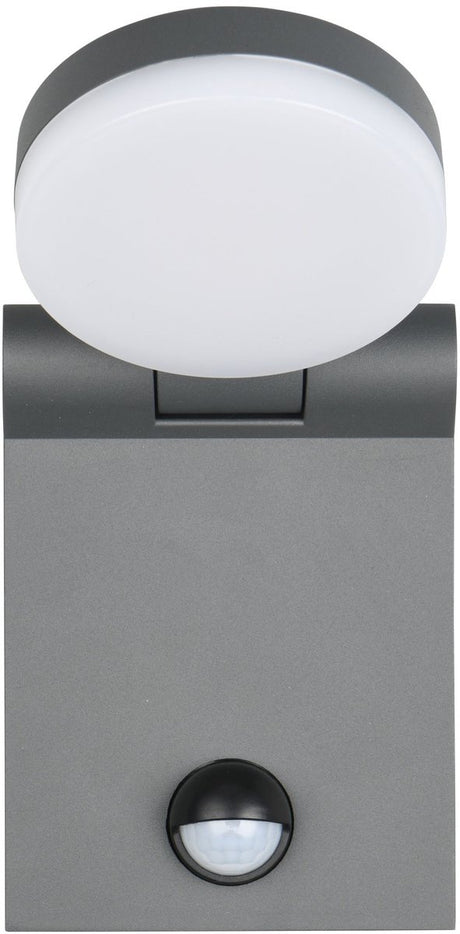 Trio adour - wandlamp - antraciet - incl. 1x smd 7,5w - aanspasbaare lichtkleur - bewegingssensor - buitenverlichting - ip44