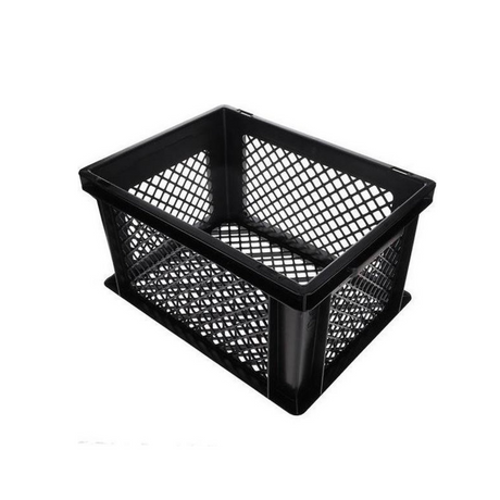 Krat pvc zwart 26l 40x30x22cm