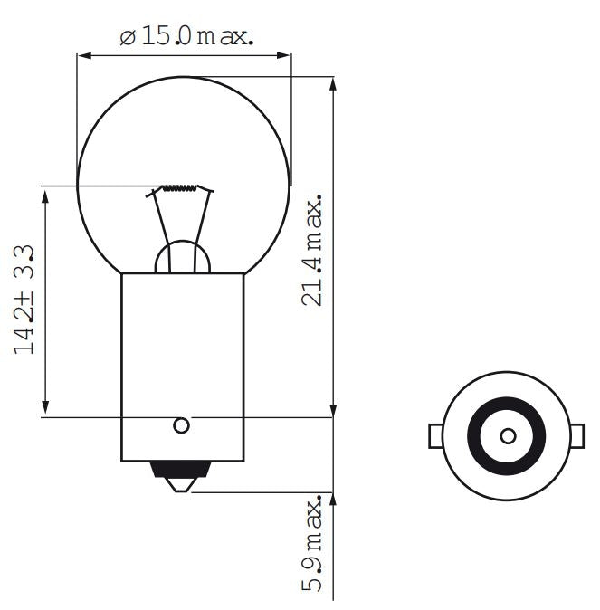 Bosma Lamp 6V-7.5W BA9S