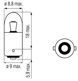 Bosma Lamp 12V-4W BA9S