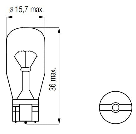 Bosma lamp 12v-10w wedge-t15