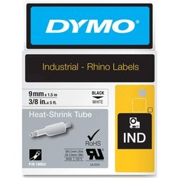 Imp krkous dymo 18053 plastic 9 mm x 1,5 m zwart wit