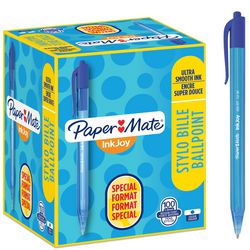 Balpen papermate inkjoy 100rt s0977440 medium blauw drukknop