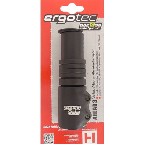 Stuurpen verlenger Ergotec Ahead 3 - 1-1 8 AL6061 T6 - zwart gezandstraald