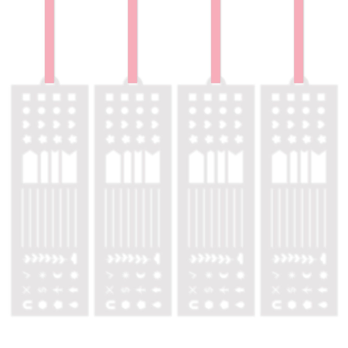We r makers • thermal cinch bookmarks stencils 4pieces