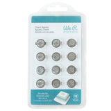 We r makers • charm staples round with leaf emboss silver 12pcs