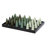 Decoris kerstboom porselein 5,2x5,2x10cm