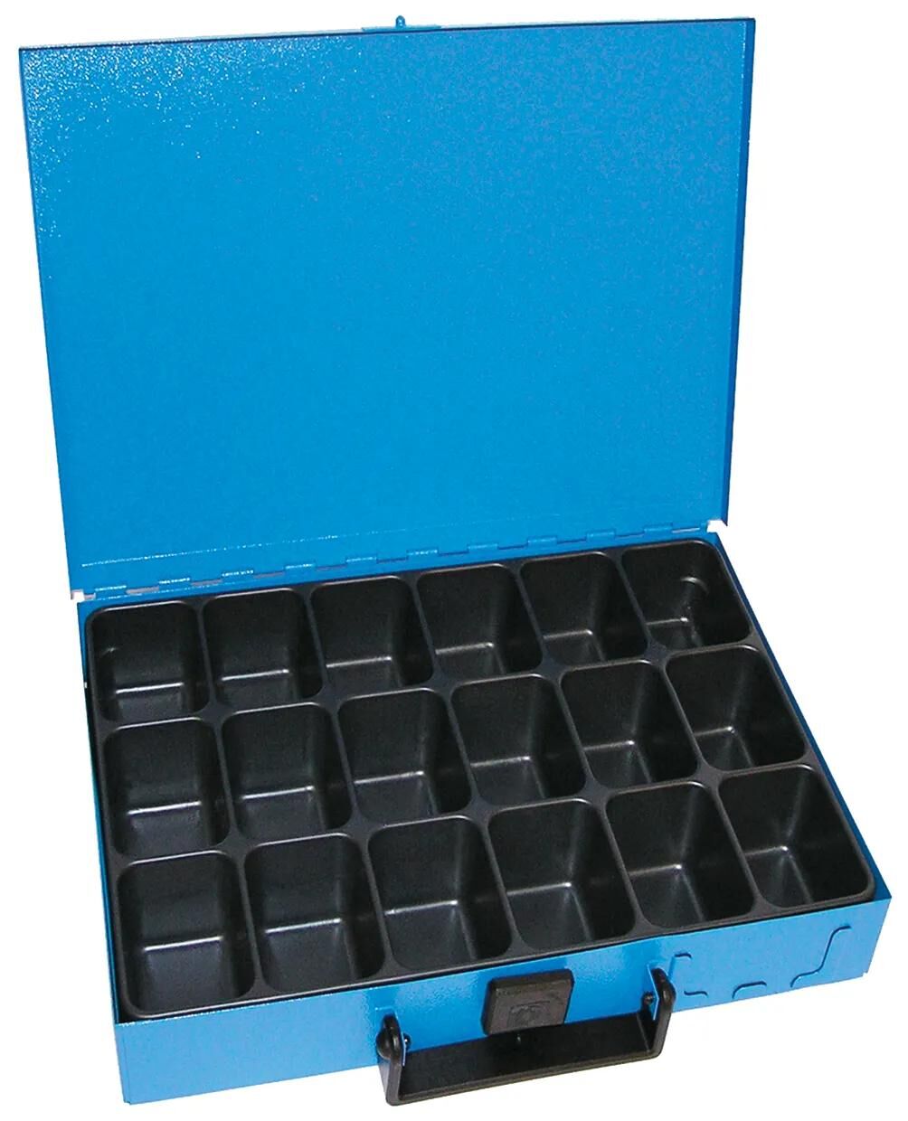 Dresselhaus assortimenten box sort.box,complete w.inser 18-fold,uncovered