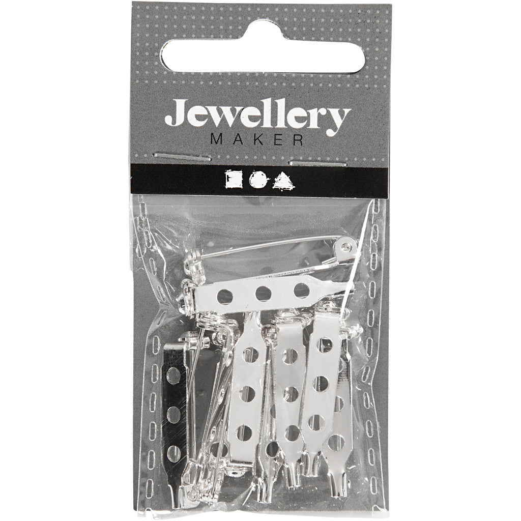Creativ company https: www.cchobby.nl brochespeld-l-25-mm-verzilverd-10-stuk-1-doos