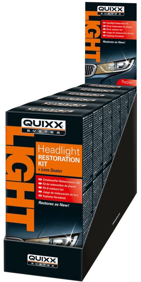 Quixx koplamp restauratie kit – herstelt matte vergeelde koplampen – verwijdert krassen oxidatie – geschikt voor alle auto’s