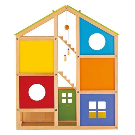 Hape poppenhuis vier seizoenen - volledig ingericht houten poppenhuis met 36 onderdelen, 3 jaar+