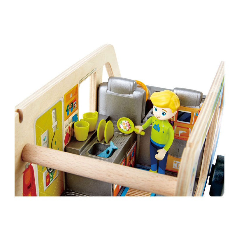 Hape Houten Avonturenbus Poppenhuis