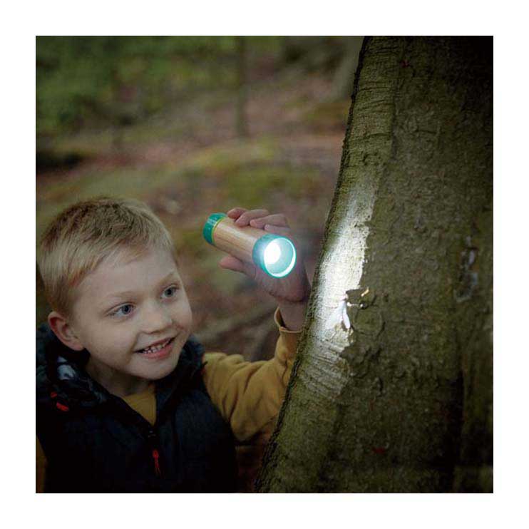 Hape handgegenereerde zaklamp - duurzame kinderzaklamp van bamboe, geen batterijen nodig, 4 jaar+