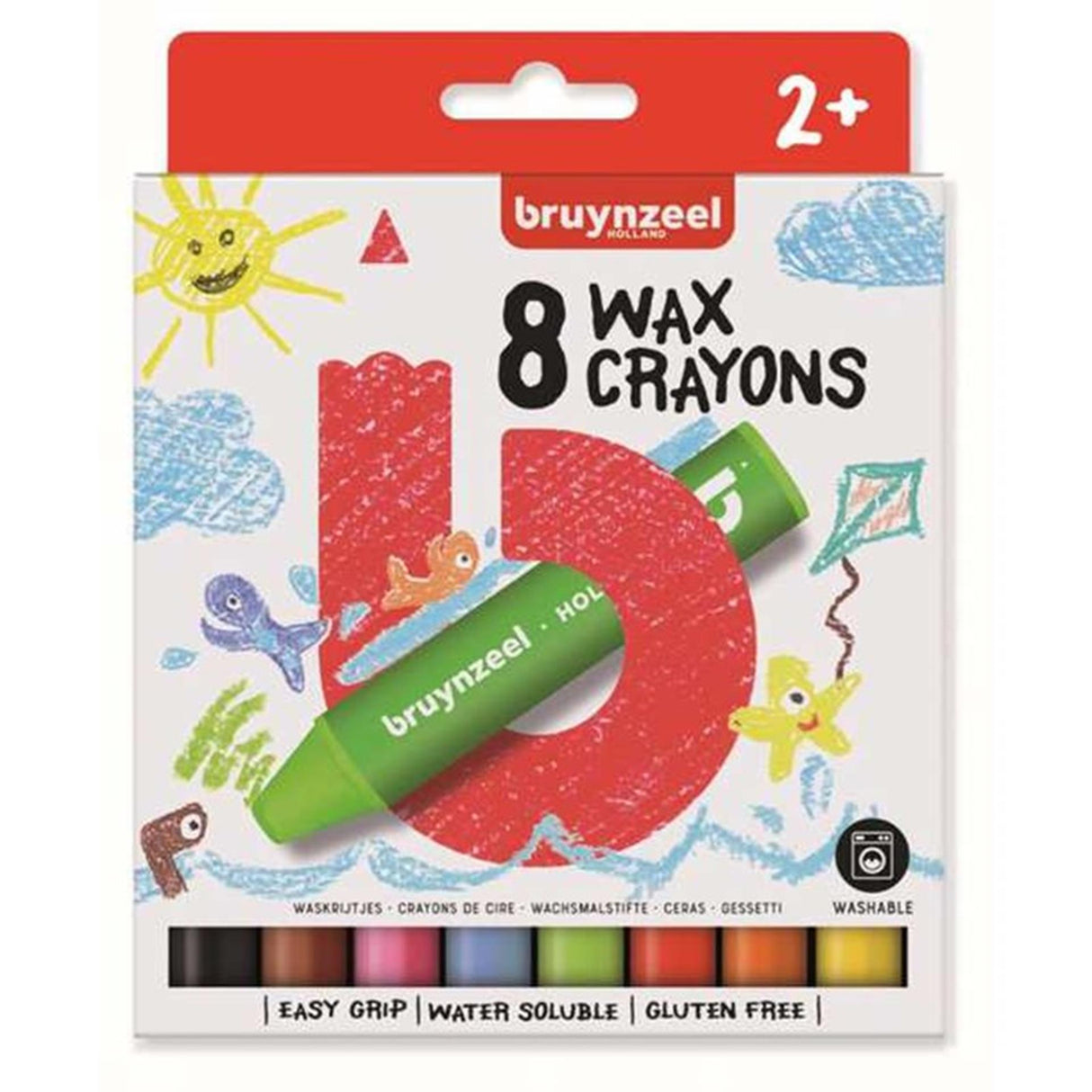 Bruynzeel 8 waskrijtjes early learning