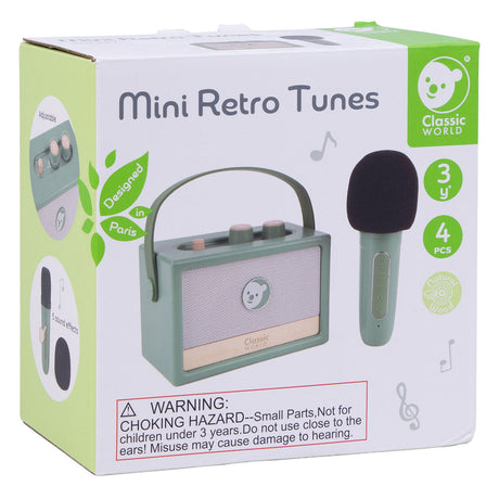 Classic world houten mini retro tunes met microfoon