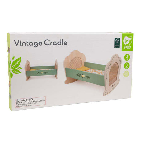 Lobbes speelgoed bv classic world vintage houten poppenwieg