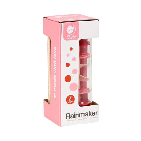 Classic world regenmaker muziekinstrument rood - sensorisch speelgoed.