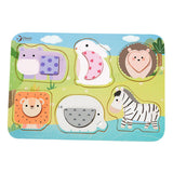 Classic world houten puzzel wilde dieren, 13st.