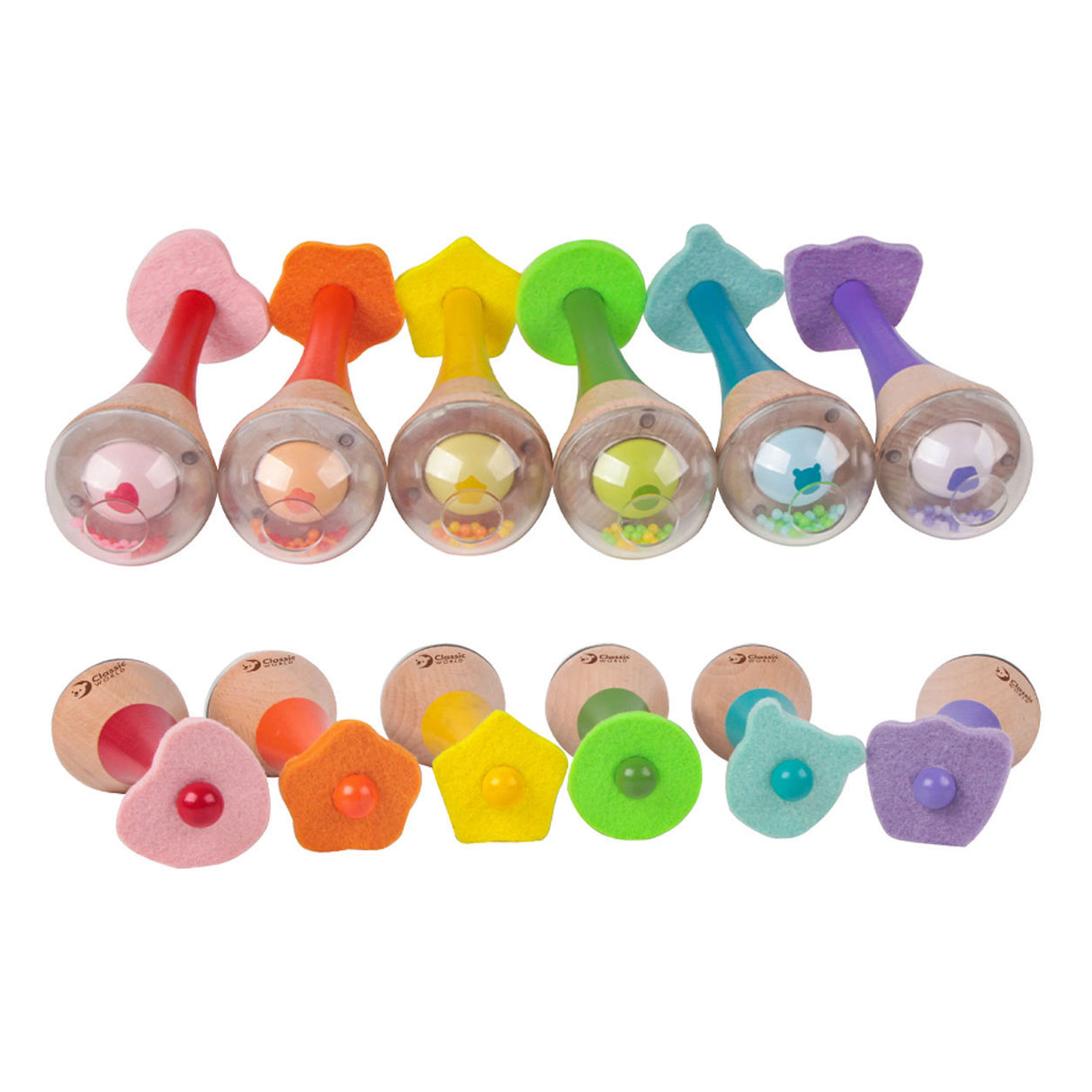 Classic World World Houten Regenboog Maracas