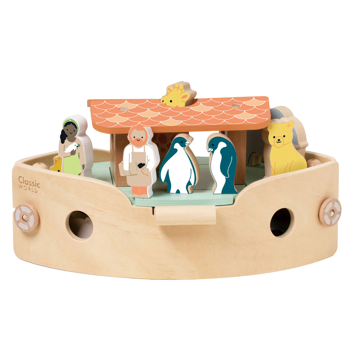 Classic World World World Houten Noah's Ark Boot Bouwset met Dieren, 16dlg.