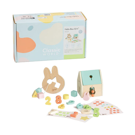 Lobbes speelgoed bv classic world baby hello speelgoed box 12-18 maanden