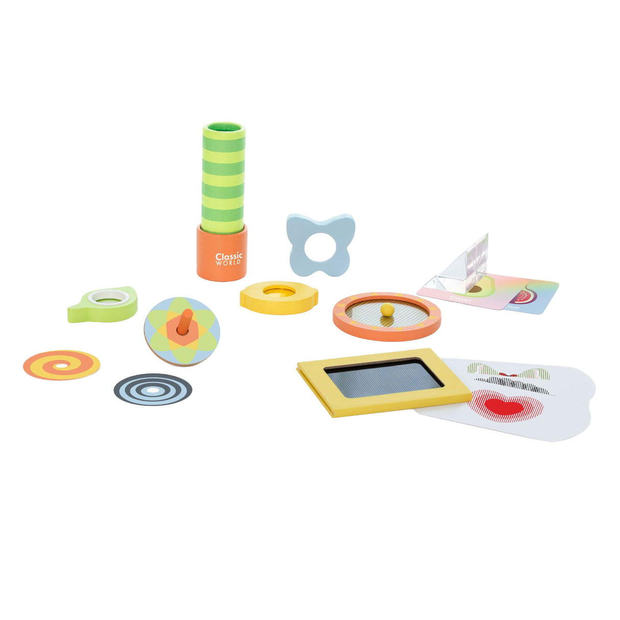 Classic world optische experimenten zintuiglijke set zintuigen training 16 st. - uni