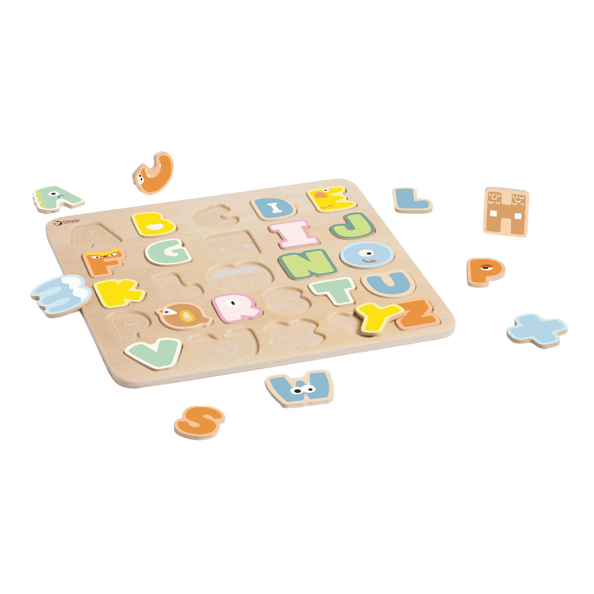 Classic world houten alfabet puzzel, 27st.