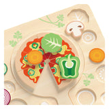 Classic world houten speelgoed vormenpuzzel pizza 22 stuks educatief.