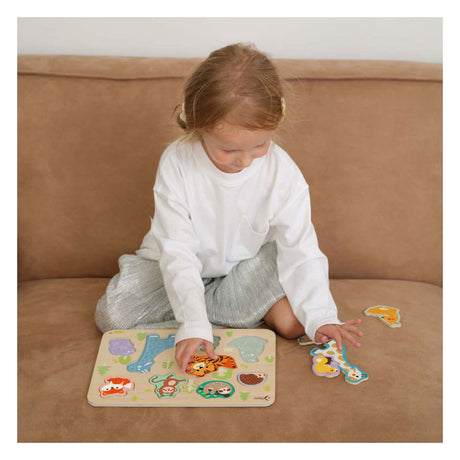 Classic world houten inlegpuzzel dieren puzzel, 10st.