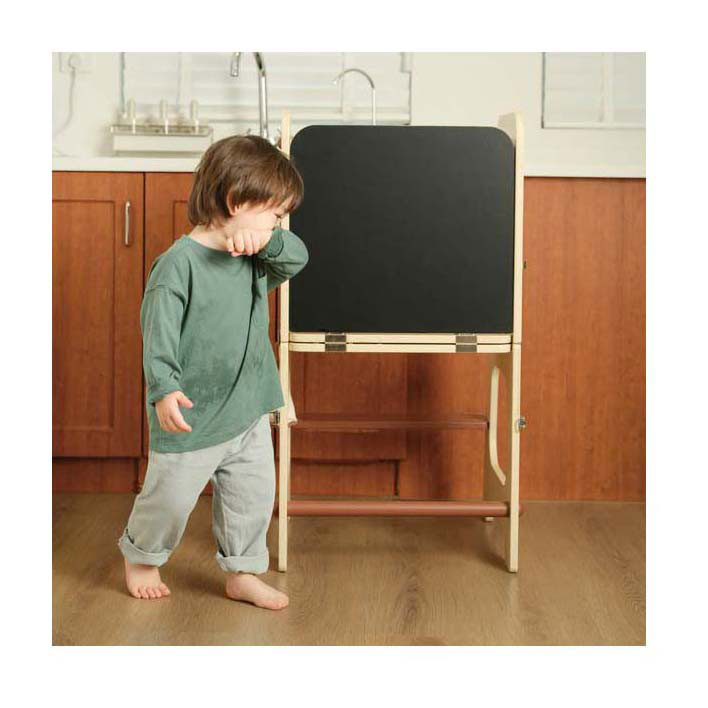 Classic world houten 2in1 leertoren en tafel verstelbaar, 90cm