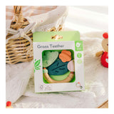 Classic world houten bijtring gras baby speelgoed siliconen.