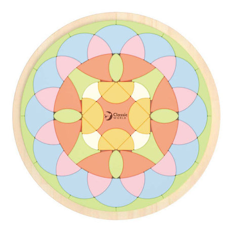 Classic world houten mandala puzzel bloem