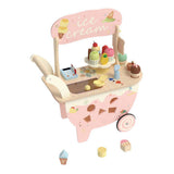 Classic world houten ijscokar speelgoed rollenspel set 40-delig.