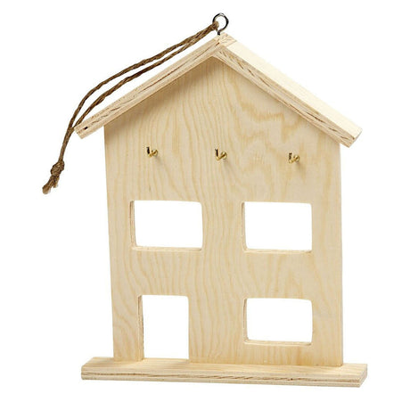 Creativ company houten sleutelkast met 3 haken