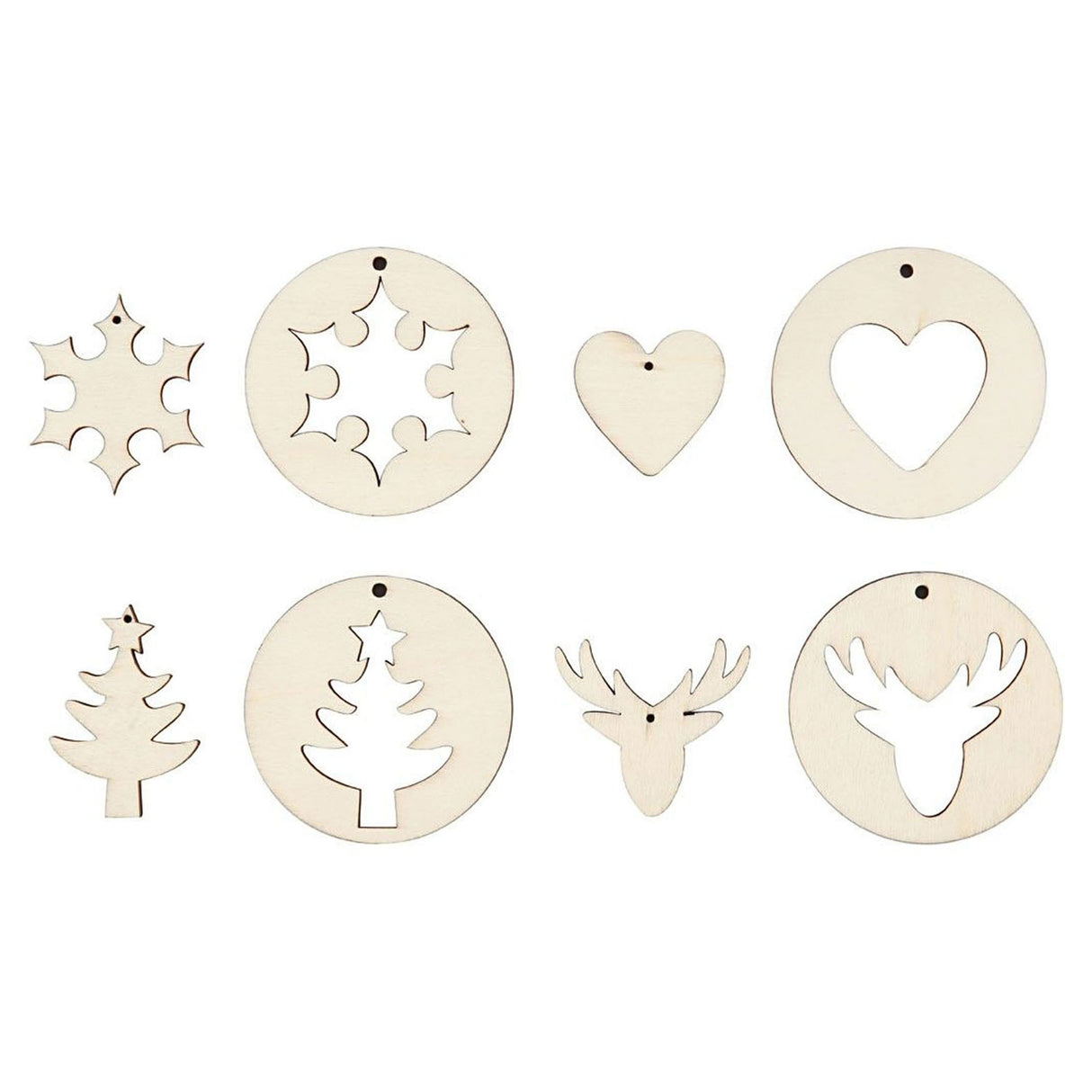 Creativ company http: www.cchobby.nl 2-in-1-hangende-decoraties-d-7-cm-gatgrootte-3-mm-dikte-4-mm-8-stuk-1-doos