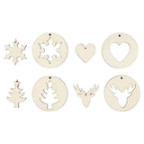 Creativ company houten kersthangers 2in1, 8st.