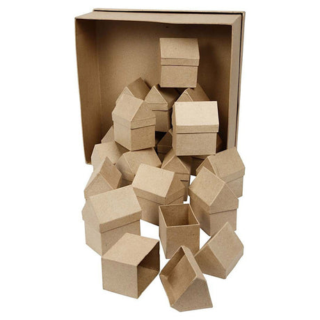 Creativ company opbergdoosjes huis papier-maché, 40st.