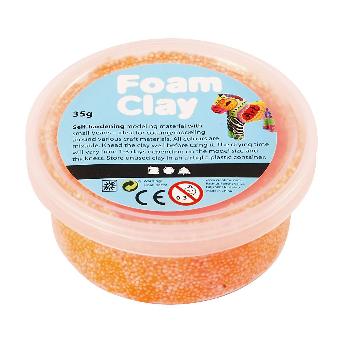 Foam Clay - Neon Oranje, 35gr.