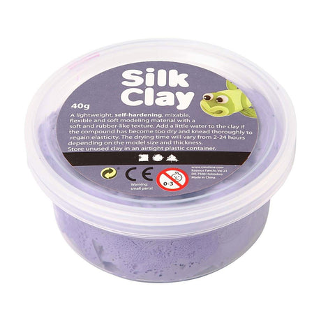 Silk clay - paars, 40gr.