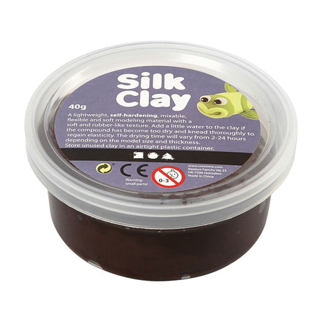 Silk clay - bruin, 40gr.